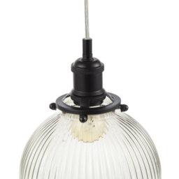 Happy Homewares Traditional Vintage Lantern Pendant Light In Matte Black With Glass Shade - thumbnail 5
