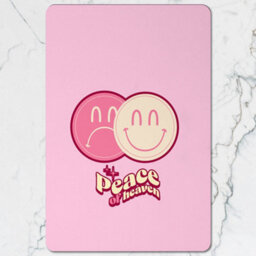 Benjamin Tate Design Peace Of Heaven Designer Placemat And Coaster Set With Wood Base Pink Artwork Limited Set Of Twelve - thumbnail 2