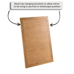 The Furniture Market Rustic Oak Medium Wall Mirror Solid Oak Chunky Frame  H600 X W900 X D28mm - thumbnail 5