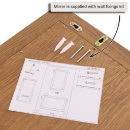 The Furniture Market Rustic Oak Medium Wall Mirror Solid Oak Chunky Frame  H600 X W900 X D28mm - thumbnail 6