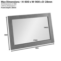 The Furniture Market Rustic Oak Medium Wall Mirror Solid Oak Chunky Frame  H600 X W900 X D28mm - thumbnail 7