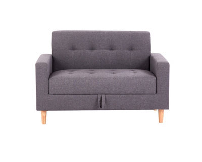 Mattress Guru Modern Smart Sofa In A Box, Taupe Fabric Sofa With Hidden Storage - 2 Seater - image 1