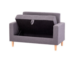 Mattress Guru Modern Smart Sofa In A Box, Taupe Fabric Sofa With Hidden Storage - 2 Seater - thumbnail 2