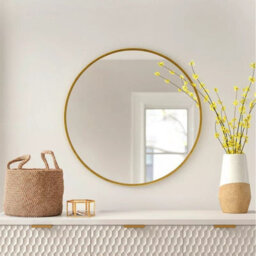 80 Cm Large Round Wall Mirror Bathroom Bedroom Makeup Dressing Circle Mirror - thumbnail 1