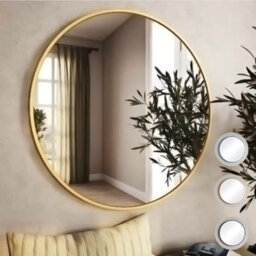80 Cm Large Round Wall Mirror Bathroom Bedroom Makeup Dressing Circle Mirror - thumbnail 3