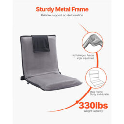 Vevor Floor Chair, 6-Position Adjustable Meditation Chair With Back Support, Folding Sofa Chair For Reading Tv Watching - thumbnail 4