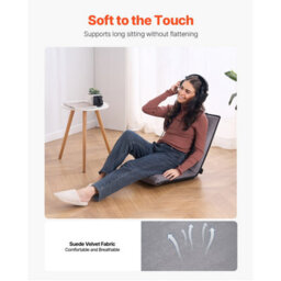 Vevor Floor Chair, 6-Position Adjustable Meditation Chair With Back Support, Folding Sofa Chair For Reading Tv Watching - thumbnail 3