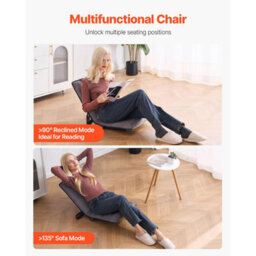 Vevor Floor Chair, 6-Position Adjustable Meditation Chair With Back Support, Folding Sofa Chair For Reading Tv Watching - thumbnail 6