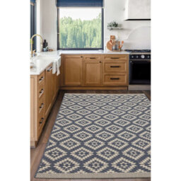 Melrose Eden Genesis Navy Indoor Outdoor Large Area Rug 3mm Pile Height - 160/230Cm - thumbnail 4