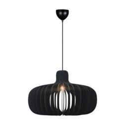 Nordlux Hazo Wood Pendant Light Easy Assemble Black,mains - thumbnail 1