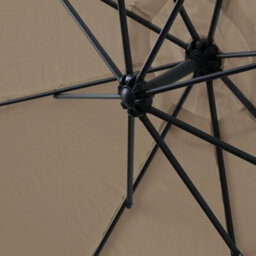 Sundaze Taupe 3M Garden Banana Parasol Cantilever Umbrella Sun Shade Patio Hanging With Base Weights - thumbnail 7