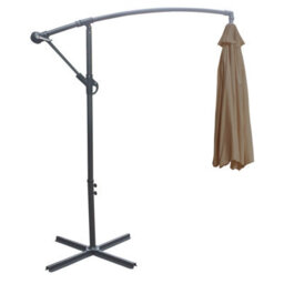 Sundaze Taupe 3M Garden Banana Parasol Cantilever Umbrella Sun Shade Patio Hanging With Base Weights - thumbnail 4