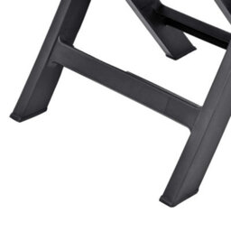 Berkfield Folding Garden Chairs 2 Pcs Plastic Anthracite - thumbnail 8