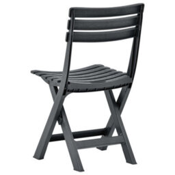 Berkfield Folding Garden Chairs 2 Pcs Plastic Anthracite - thumbnail 5