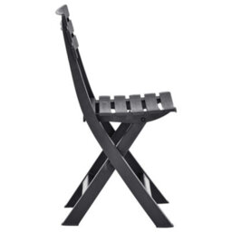 Berkfield Folding Garden Chairs 2 Pcs Plastic Anthracite - thumbnail 4