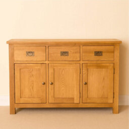 Lanner Oak Large Sideboard Fully Assembled - By Roseland Furniture - thumbnail 4