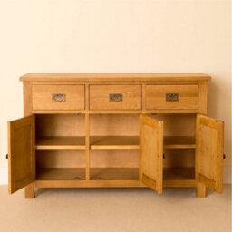 Lanner Oak Large Sideboard Fully Assembled - By Roseland Furniture - thumbnail 5