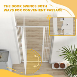 Pawhut 180Cm Extra Tall Pet Gate Cat Gate With Narrow Gap, 77-104Cm Wide - thumbnail 7