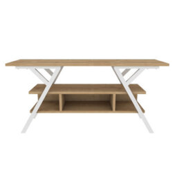 Decorotika Minerva Tv Stand Tv Unit For Tv's Up To 55 Inch White And Oak - thumbnail 4