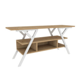 Decorotika Minerva Tv Stand Tv Unit For Tv's Up To 55 Inch White And Oak - thumbnail 5