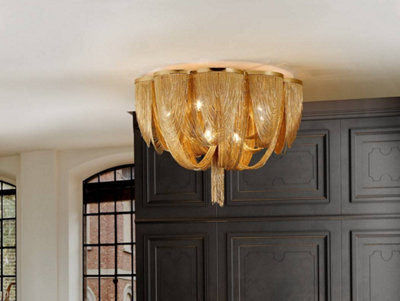 Luminosa Lighting Luminosa Minerva 10 Light Flush Ceiling Light Nickel, G9 - Uk Stock - image 1