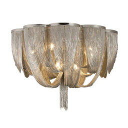 Luminosa Lighting Luminosa Minerva 10 Light Flush Ceiling Light Nickel, G9 - Uk Stock - thumbnail 2