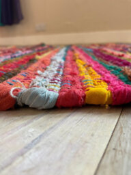 Second Nature Online Festival Boho Rug Flat Weave Multicolour With Tassels 70 Cm X 140 Cm - thumbnail 7