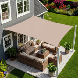 Brown 2X4M Rectangular Shade Sail 95% Uv Protection Waterproof - thumbnail 1
