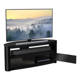 "Avf Affinity Burghley 1.25M Curved Tv Stand, For Tvs Up To 65"" - Black" - thumbnail 2