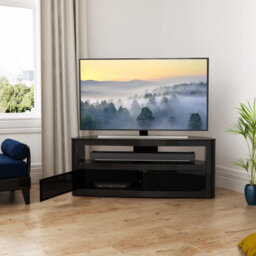 "Avf Affinity Burghley 1.25M Curved Tv Stand, For Tvs Up To 65"" - Black" - thumbnail 3