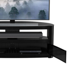 "Avf Affinity Burghley 1.25M Curved Tv Stand, For Tvs Up To 65"" - Black" - thumbnail 5