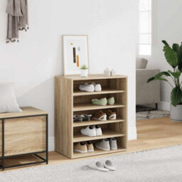 Vidaxl Shoe Cabinet Sonoma Oak 60X35X70 Cm Engineered Wood - thumbnail 1