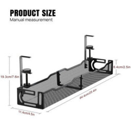 Cable Management, 25''/64Cm Long Under Desk Cable Management Cable Tidy Tray - thumbnail 2