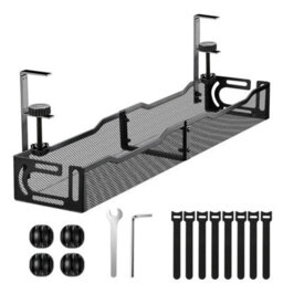 Cable Management, 25''/64Cm Long Under Desk Cable Management Cable Tidy Tray - thumbnail 1