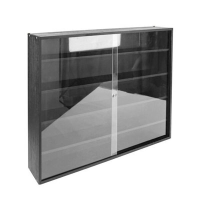 5Tier Wall Display Shelves Unit Cabinet  Adjustable Door Toy Car Model Storage - image 1