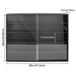 5Tier Wall Display Shelves Unit Cabinet  Adjustable Door Toy Car Model Storage - thumbnail 2