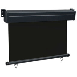 Berkfield Balcony Side Awning 80X250 Cm Black - thumbnail 3