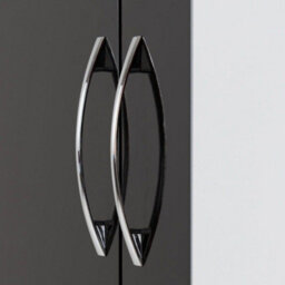 Seconique Nevada Mirrored 2 Door 1 Drawer Robe In Black Gloss Finish - thumbnail 7