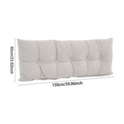 Living And Home Light Gray Washable Chenille Cushion Headboard Pillow, 150Cm W X 60Cm H - thumbnail 9