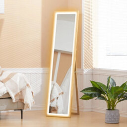 Dimming Full Length Mirror W/ Lights Oak - thumbnail 6
