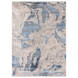 The Rug Edit Ritz Abstract Metallic Blue Living Room Rug - 160X220Cm - thumbnail 2