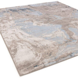The Rug Edit Ritz Abstract Metallic Blue Living Room Rug - 160X220Cm - thumbnail 4