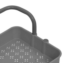 Vidaxl 3-Tier Kitchen Trolley Grey 42X35X85 Cm Iron And Abs Kitchen Trolleys - thumbnail 5