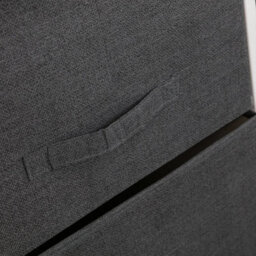 Grey Fabric Chest Of Drawers 5 Drawer Wardrobe Storage Organizer Bedroom - thumbnail 4
