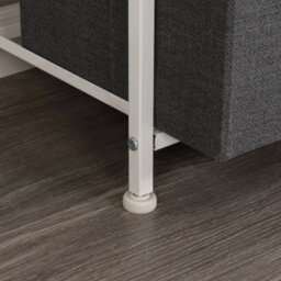 Grey Fabric Chest Of Drawers 5 Drawer Wardrobe Storage Organizer Bedroom - thumbnail 3