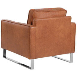 Beliani Armchair Vind Faux Leather Golden Brown - thumbnail 5