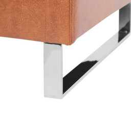 Beliani Armchair Vind Faux Leather Golden Brown - thumbnail 6
