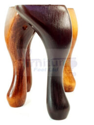 L&F Queen Anne Wooden Legs 150mm High Set Of 4 Teak Replacement Furniture Feet Chairs Sofas Footstools (Self Fixed) - thumbnail 8