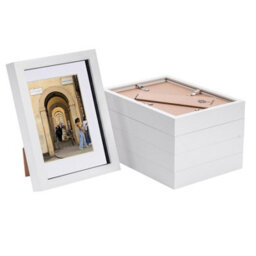 "Nicola Spring A5 (6 X 8"") Photo Frames - White/white Mount - 3D Picture Frame Box Portrait Display Case (23.5 X 17Cm) Set Of 5" - thumbnail 1