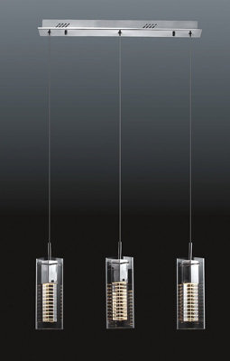 Luminosa Lighting Luminosa Verizon Modern 3 Light Bar Pendant Ceiling Light, Mr11